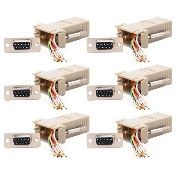 Universal 6 Pcs DB 9 RS232 Serial DB9 Female to