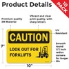 Look Out For Forklifts OSHA Caution Vinyl Decal Label 10