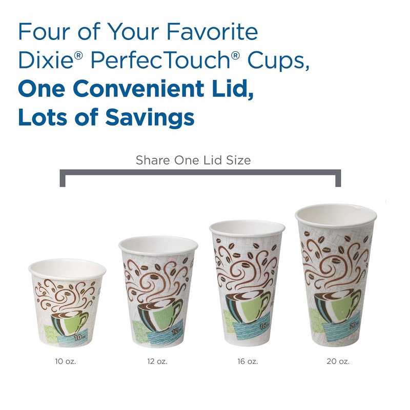 Dixie 5356CD Hot Cups, Paper, 16oz, Coffee Dreams Design, 50/Pack