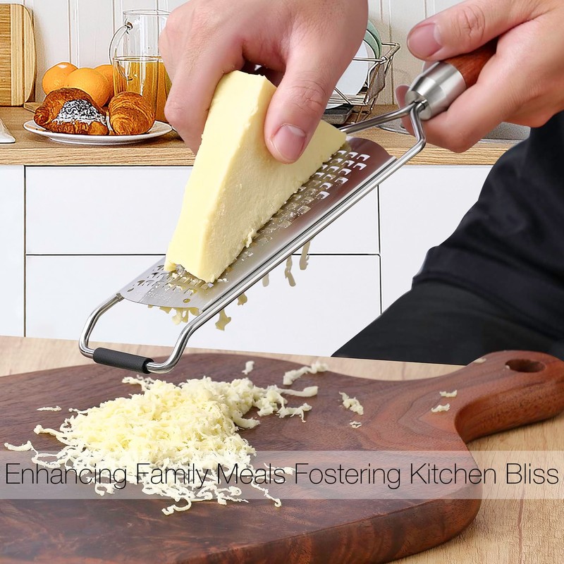 KULUNER Professional-Grade Lemon Zester with Ultra-Coarse Blades, Heavy-Duty Cheese/Vegetable Grater,