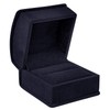 Noble Luxurious Suede Ring Jewellery Box with Matching Two Piece