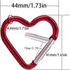 Heart Shaped Carabiner Clip Aluminum Alloy Keychain Clip Spring Snap