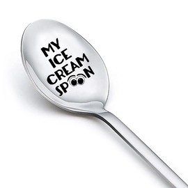 Funny Christmas Gift for Friend Ice Cream Spoon for Dad Mom Birthday Gifts from Daughter Son Gift Ideas Best Friend Stocking Stuffers for Women Men Ice Cream Lover Gifts for Couples Coworkers