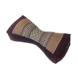 Collumino Traditional Kapok Chinese Neck Support Pillow for Yoga Massage or Relaxation (Brown)