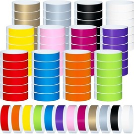 500 Count Mersper Wristbands for Events Neon VIP Identification Hand Bands, Tamper-Proof Concert Adhesive Disposable Bracelets for Music Festival-Orange