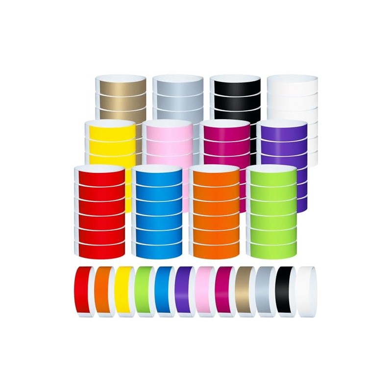 500 Count Mersper Wristbands for Events Neon VIP Identification Hand