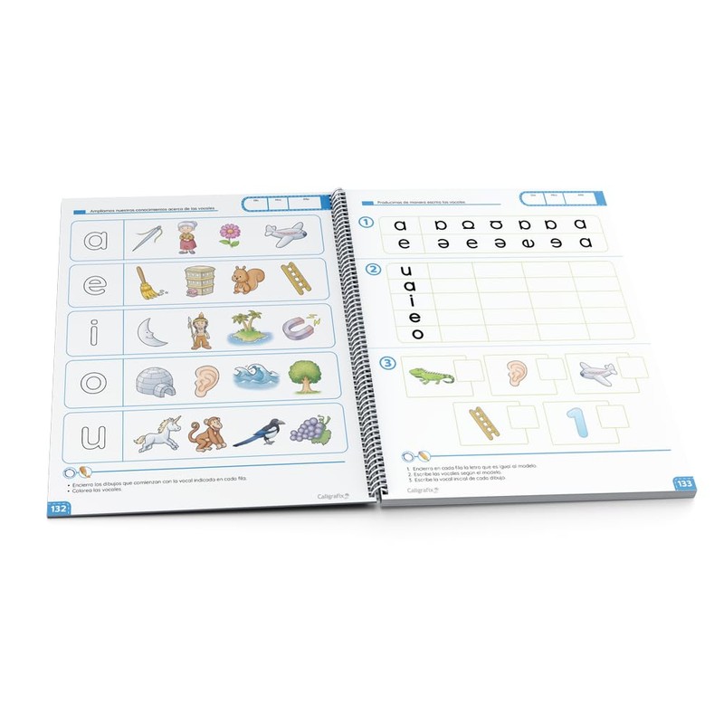 Libro Infantil de Actividades: Lenguaje: Trazos y Letras Script: N1