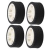 KICHOUSE 4PCS Multi Function Car Wheels Rubber Tires for DIY