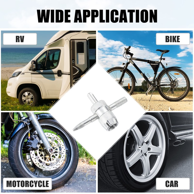 X AUTOHAUX 4pcs 4 in 1 Valve Core Tire Valve