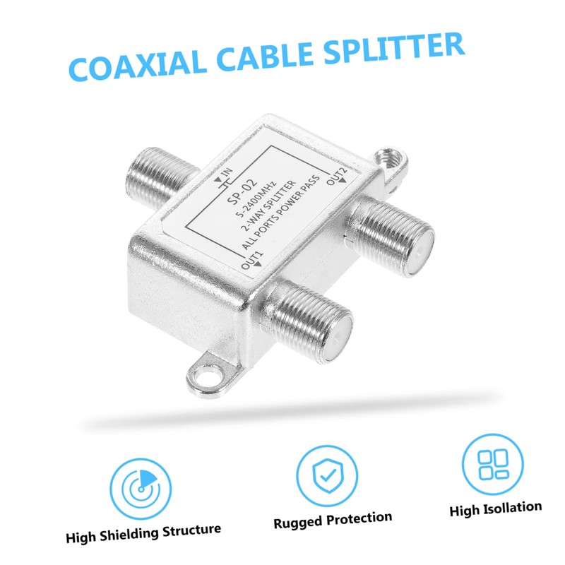 Operitacx Two Splitters Splitter Cable for Headset Cable Splitter Satellite