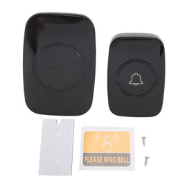 Wireless Doorbell Kit 38 Ringtones Door Bell Ringer 3 Levels Volume IP44 Waterproof Cordless Doorbell for Kitchen Bedroom Living Room US Plug