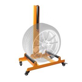 DESEQPT Rolling Wheel Detailing Stand – Heavy-Duty Tire Cleaning and Polishing Roller with 3-Way Rotating Rollers for Ceramic Coating, Tire Shine, Car Wheel Wash – Garage Accessory for Auto Detailers