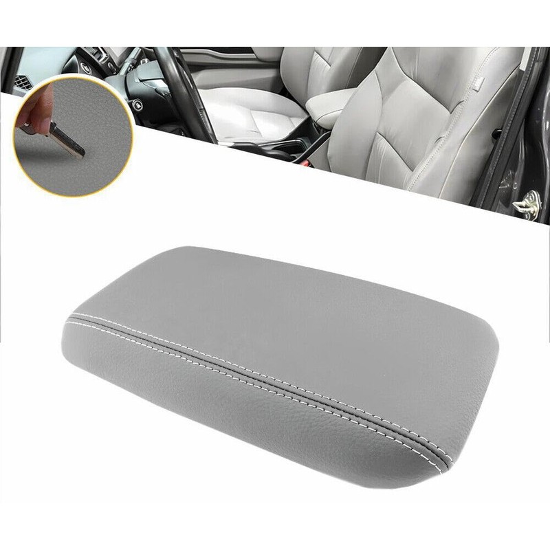 HLUCHY Gray Center Console Armrest Cover Compatible with Honda Civic