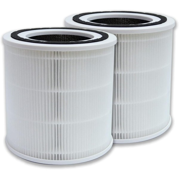 CHNPOFNT - Paquete de 2 filtros de repuesto compatibles con purificador de aire HEPA TaoTronics H13 True HEPA 3 en 1 con prefiltro de carbón activado de alta eficiencia