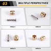 xelea 20Pcs Bicycle Brake Olive Brass Connecting Insert Kit for