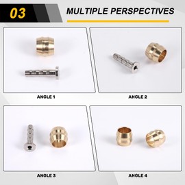 xelea 20Pcs Bicycle Brake Olive Brass Connecting Insert Kit for BH90 Hydraulic Disc Brake Hose,1