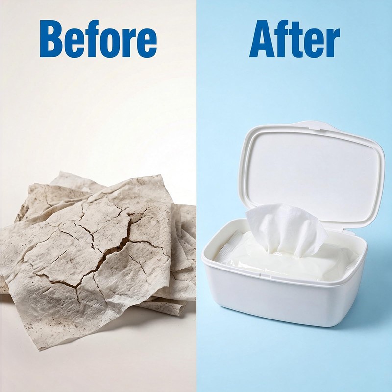 Wipes Dispenser Compatible with Flushable Wipes Refillable Wet Tissue Container