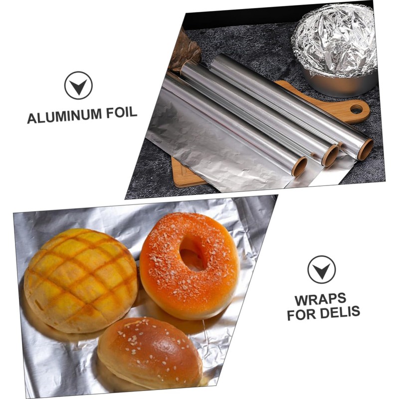 OHPHCALL 4 Rolls 30cm x 5m Aluminum Foil Food Truck