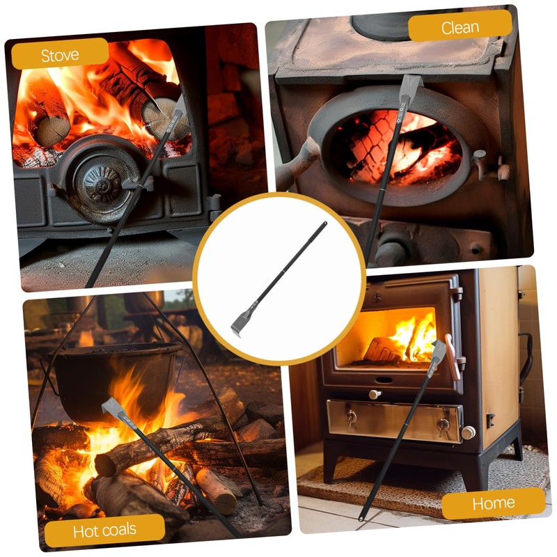 LABRIMP Charcoal Ash Cleaning Scraper Tool with Ergonomic Handle Fireplace