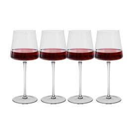 BTGLLAS Wine Glasses Set of 4, 17oz Crystal Wine Glasses, Lead-Free Red and White Wine Glass Set, Long Stem Glassware (4, 17OZClear)