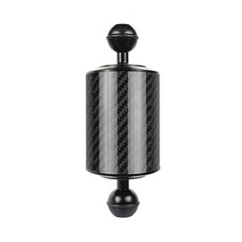 CS PRIORITY Underwater Carbon Fiber Float Buoyancy Arm Dual 1 inch Ball Head Camera Diving Tray 5/8/10/12inch Flashlight Holder Underwater Camera Brakect for DSL Bracket (5inch D60mm Black)