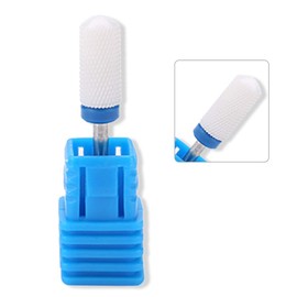 Manicure Tool, Premium Ceramic Nail Drills, Nail Drill Bits Smooth Tip Drill Bits Professional Nail Cutters Bits for Acrylic Nails, Safety Cuticle Clean Gel Removal(03# Round Head M)