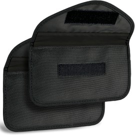 MyGadget 2X Faraday Pouch for Phone [10.5 x 19.5 cm] - RFID & NFC Signal Blocker for Smartphones [up to 6.8"] & Car Keys [Keyless Go] - Black