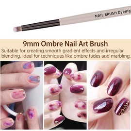 MOLILON Ombre Nail Brush (Oblique), Gradient Nail Art Brushes, Gel Nail Polish Brush, Nail Art Design Painting Tools for Salon & Home, Nail Artists & DIY Enthusiasts