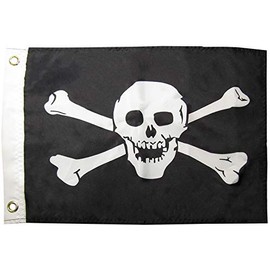 American Wholesale Superstore 12x18 Skull & Crossbones 12"x18" Premium Quality Fade Resistant Motorcycle Boat Flag Grommets