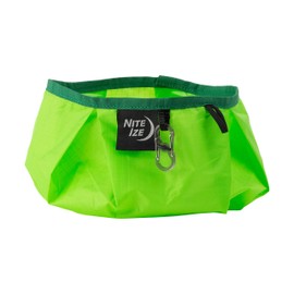Nite Ize RadDog Collapsible Dog Bowl, Lightweight Food and Water Bowl, Green