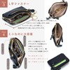 Bearneko Women's Mini Wallet, Coin Purse, Genuine Leather, L-Shaped Zipper,
