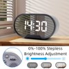 Lancoon Digital Alarm Clock, Mirrored LED Clocks with 2 USB