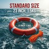 Life Ring Buoy w/ 98.4 FT Floating Rope, Boat &