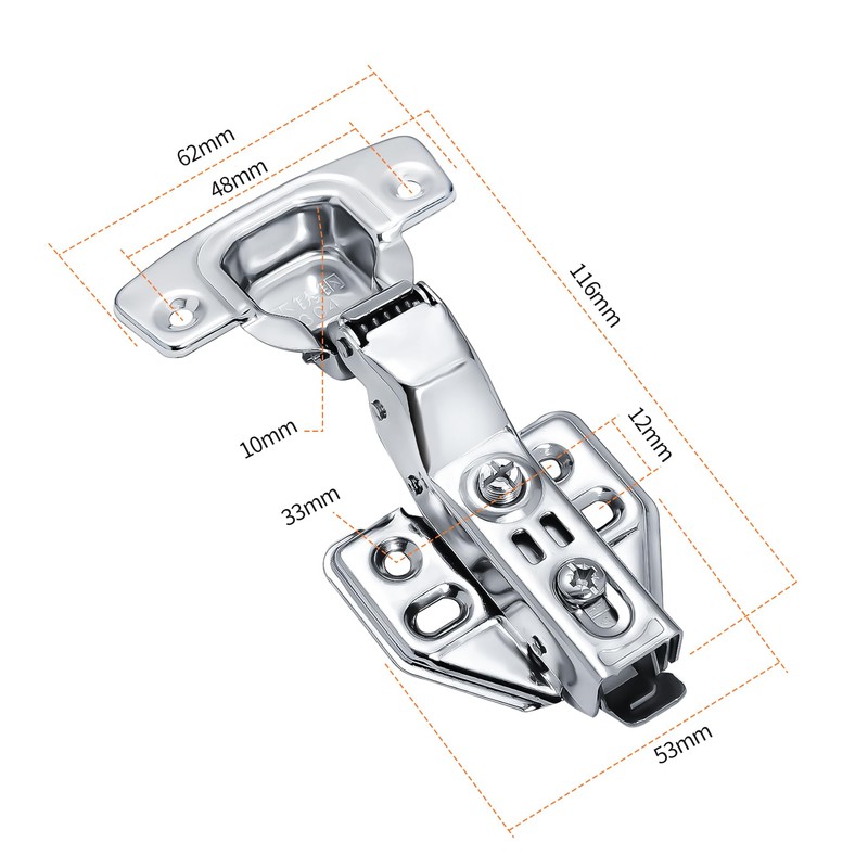 Bohaner 4 Pcs 165 Degree Corner Cabinet Hinges with Damper