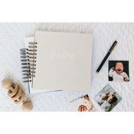 "The Story of You" Baby Memory Book for Baby's First Year - Record Baby Girl or Boy's First Year in this Baby Photo Journal Scrapbook Album (Almond)