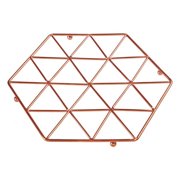 Premier Housewares 507558 Vertex Trivet, Copper , 22 x 22 x 2 cm