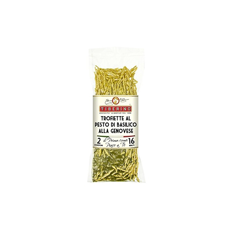 Tiberino's Real Italian Meals Trofiette Pasta with Basil Pesto -
