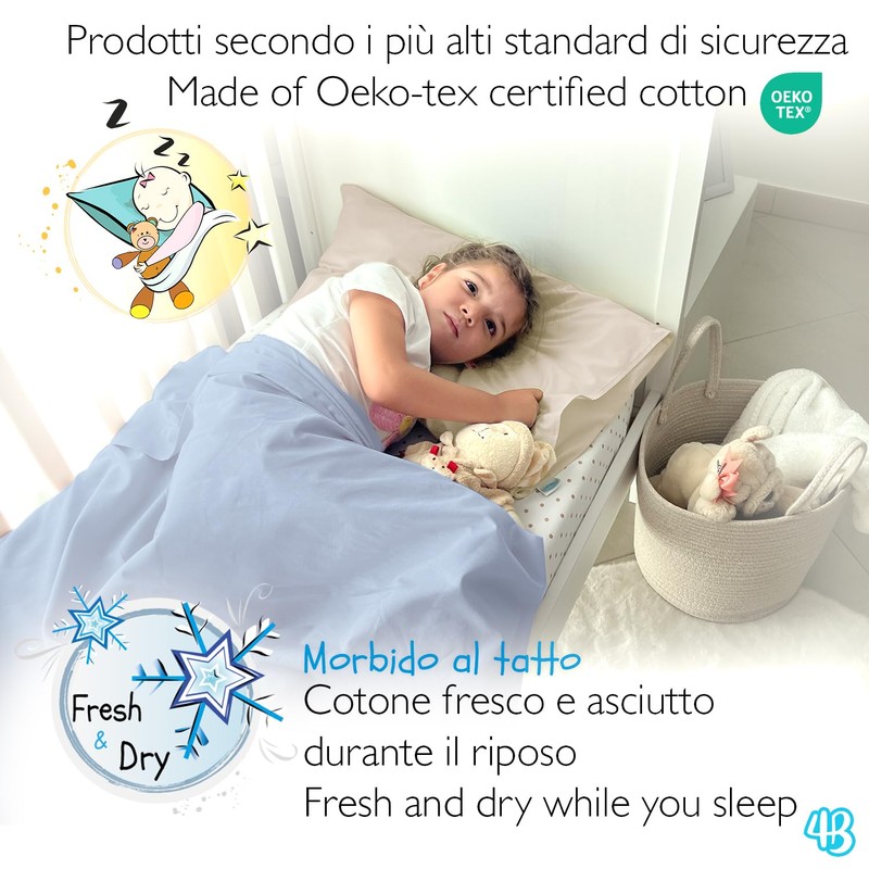 4BABIES - Top sheet for crib - Light blue