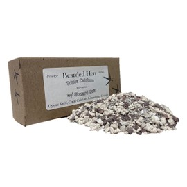 Bearded Hen - All Natural Triple Calcium Crushed Oyster Shell, Limestone, Coral w/Gizzard Grit - Wild Turkey, Game Bird, Egg Laying Hen, Duck, Chicken