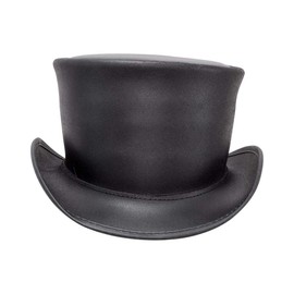 American Hat Makers El Dorado Leather Top Hat, Top Hats for Men & Women