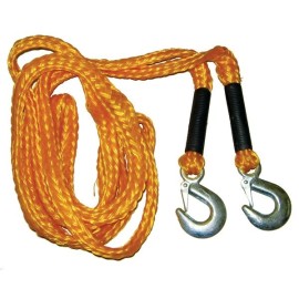 Valley 1" x 20' Tow Rope with Forged Hook Braided Polypropylene 4500 Lb Capacity,TR1x20