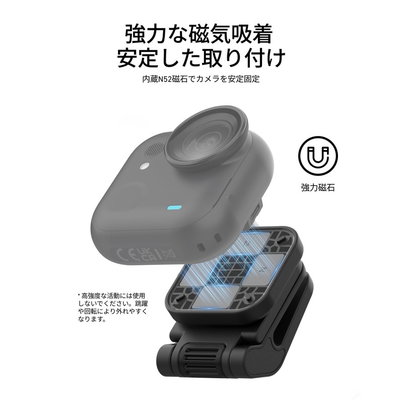 TELESIN Inta360 GO Ultra Multifunctional Hat Clip Backpack Clip Magnetic
