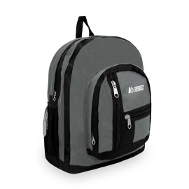 Everest 5045 Double Main Compartment Backpack Dark Gray One Size