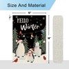 DLZDN Hello Winter Penguin Garden Flag 12×18 Inch Double Side