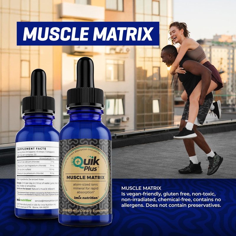 Imix Nutrition QuikPlus Muscle Matrix - Ionic Liquid Mineral Supplement,