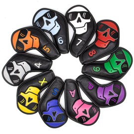 Large Skeleton Golf Club Covers, Iron Covers 10pcs/ Set (#4)