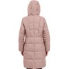 LONDON FOG Women's Chevron Coat with Faux Fur Trimmed Hood,
