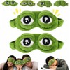 Antifaz para Dormir Gracioso, 3D Frog Sleep Mask, Cute Plush
