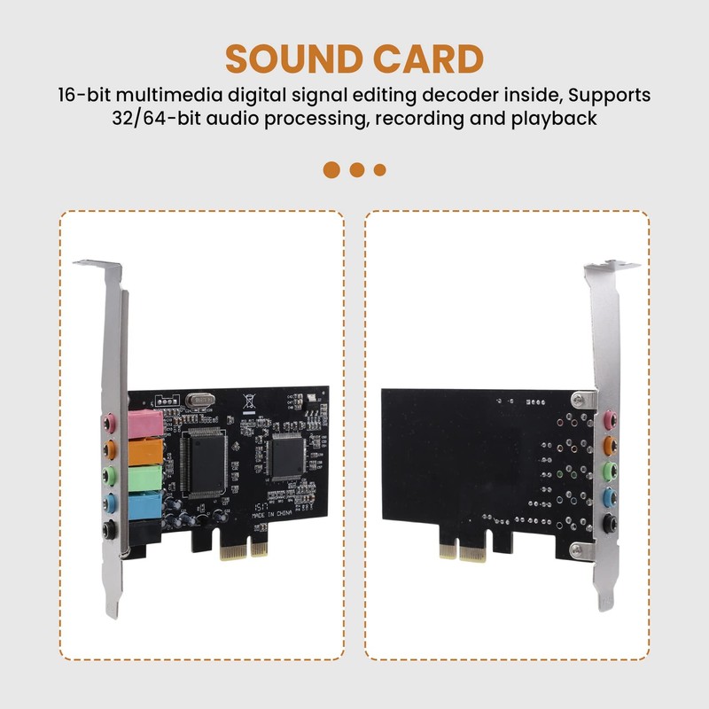 Internal Sound Card for Ahvqevn 5.1 with Low Profile Bracket,