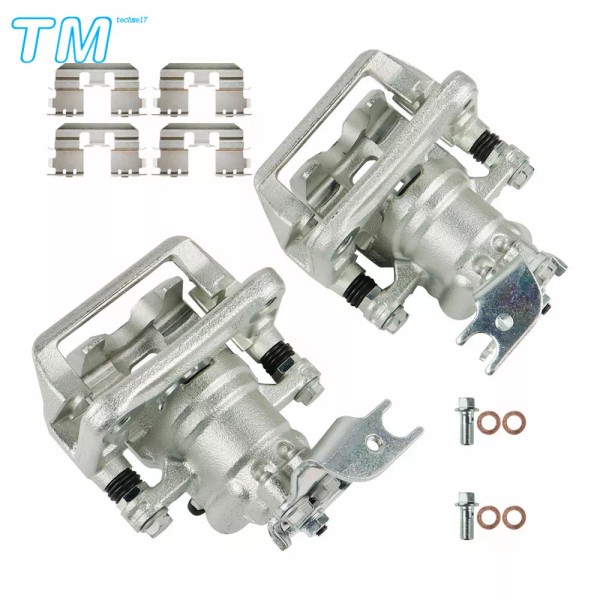 techme17 Rear Brake Calipers w/ Bracket For 09-14 Acura TSX